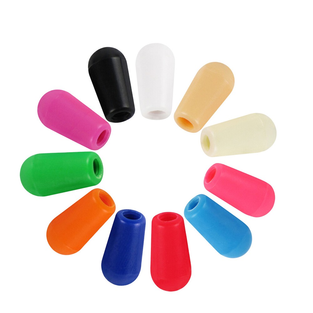 FLEOR 22PCS Guitar 3 Way Toggle Switch Tips Pickup Selector Tip Knobs 11 Colors
