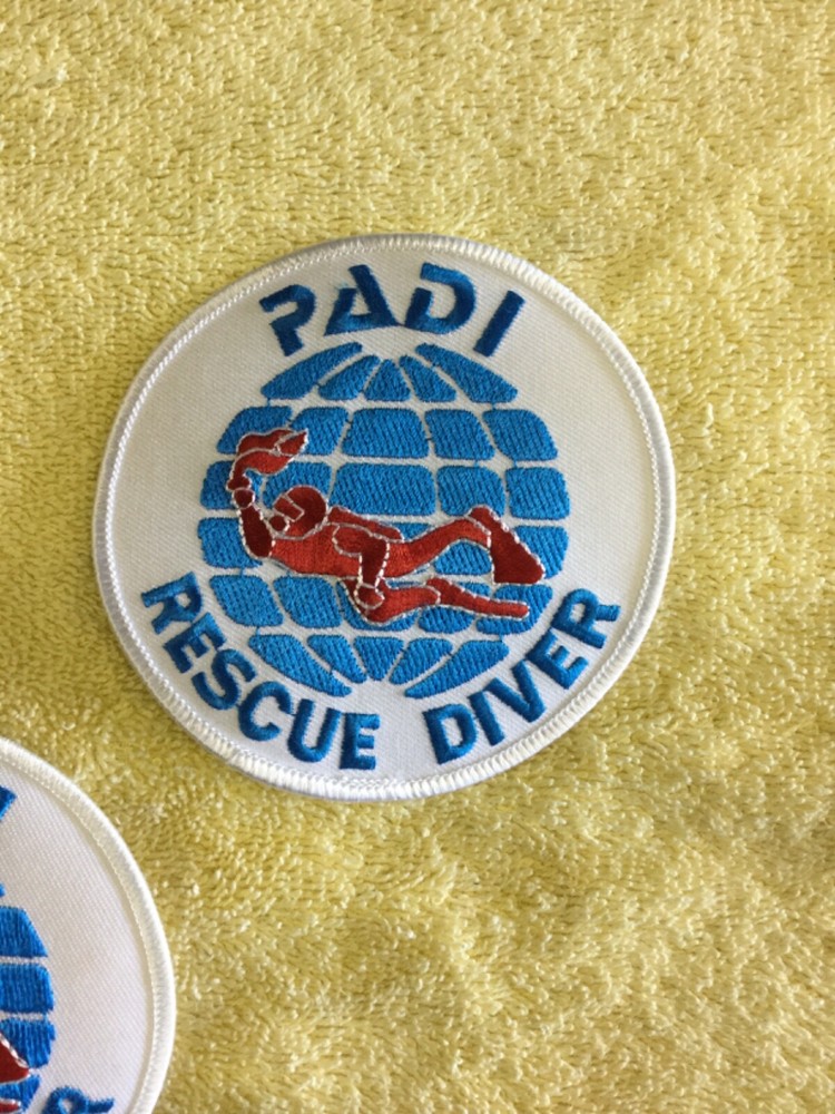 PADI RESCUE DIVER SCUBA PATCH - 5 TOTAL - AS PICTURED