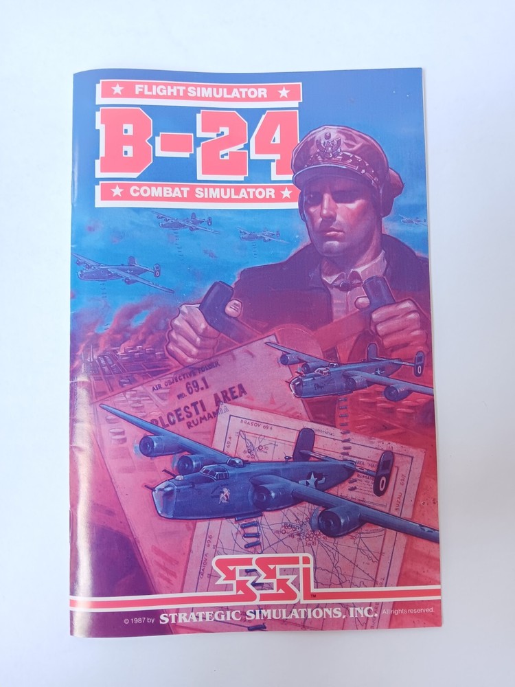 Commodore 64 Combat Flight Simulator B24 Strategic Simulations Game Tested/Works