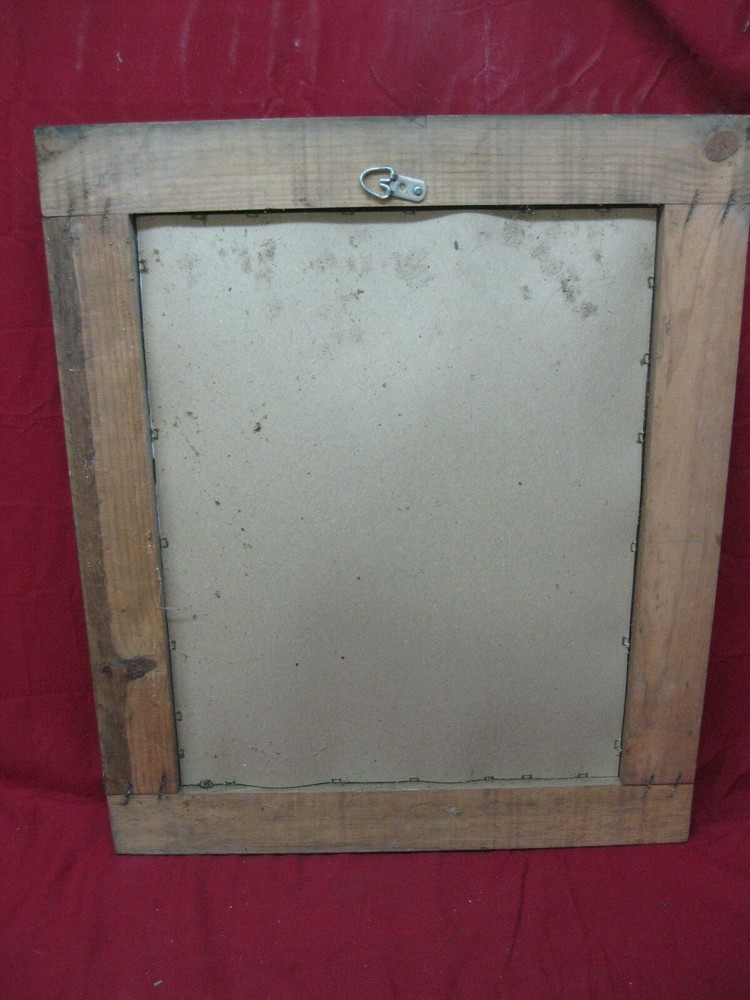 Large Leroux Schnapps Graphic Mirrored Bar Sign In Rustic Wood Frame