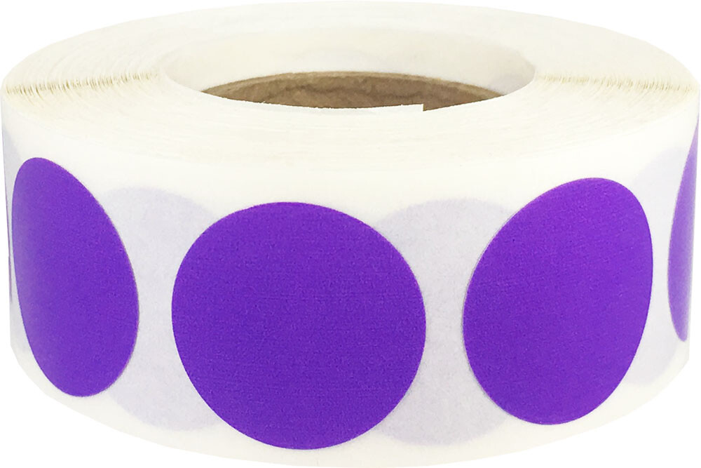 Bopp Color Coding Dot Stickers | 0.75 Inch Round - 500 Pack | Pick One Color