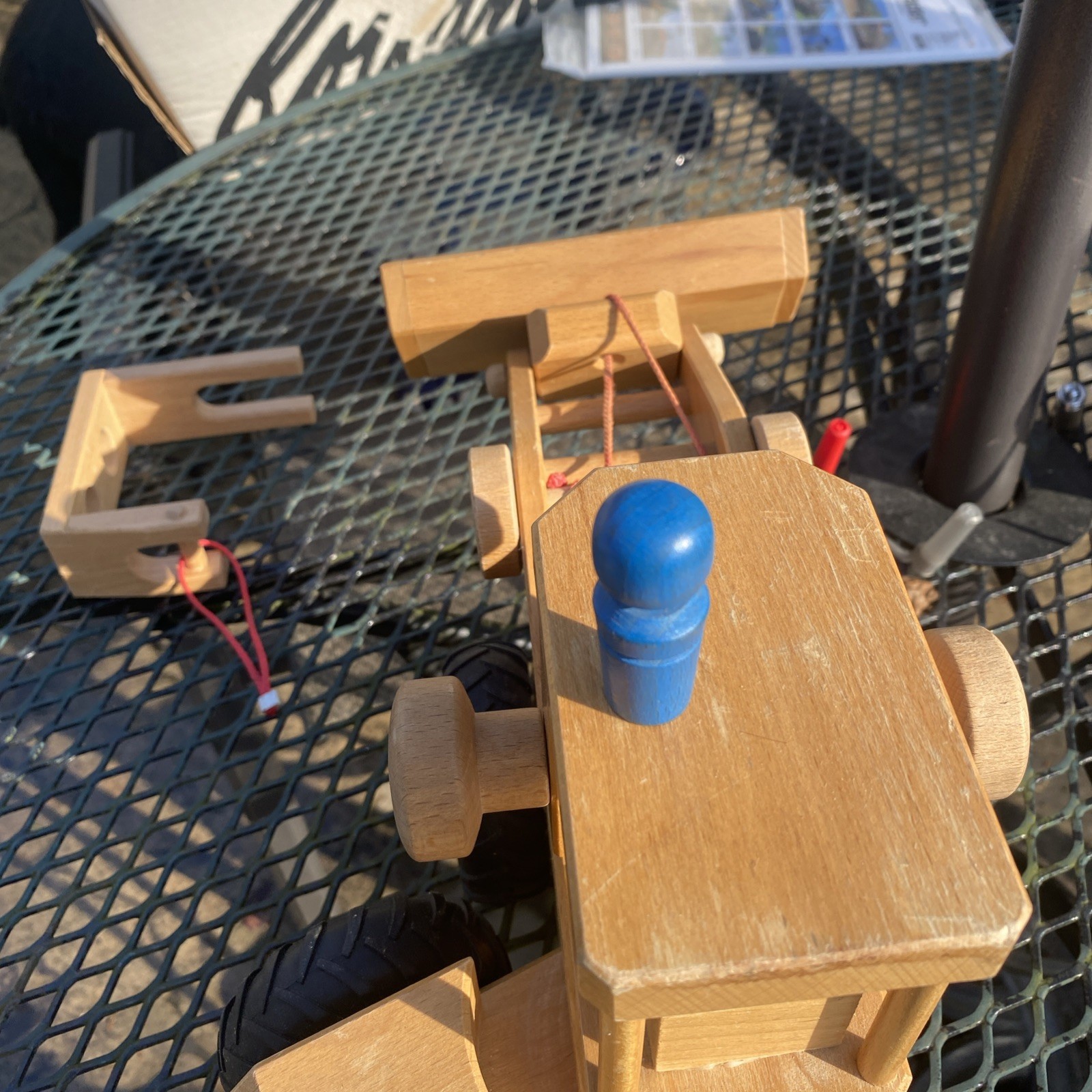 Vintage Fagus Early Production Front Loader w/Cab & Lifting Fork And Blue Guy