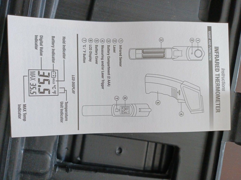 CORNWELL TOOLS MCL52224 INFRARED THERMOMETER
