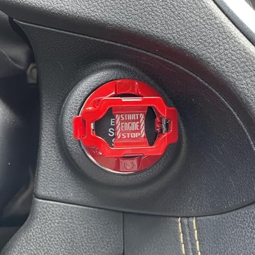 Push to Start Button Cover, Engine Start Stop Button Cover, Cool Car Red