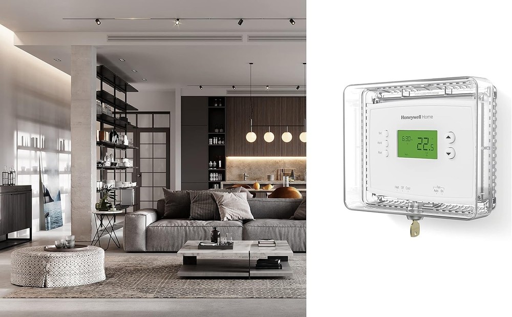 Elegantly Designed Lockable Thermostat Guard - Fits Small Models Securely