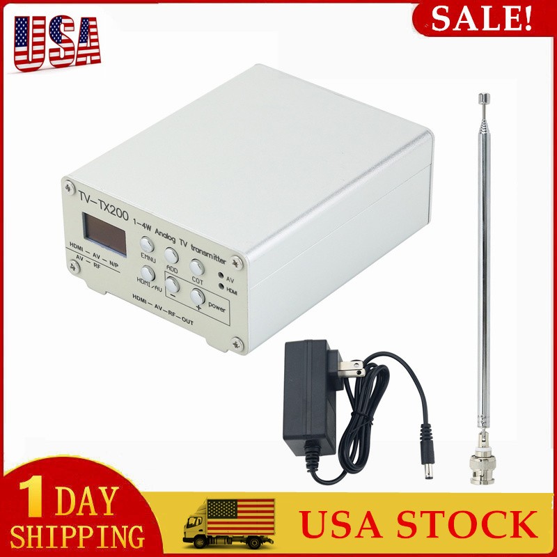 TV-TX200 VHF/UHF Analog TV Transmitter HD/AV Input Analog Signal Transmitter US#