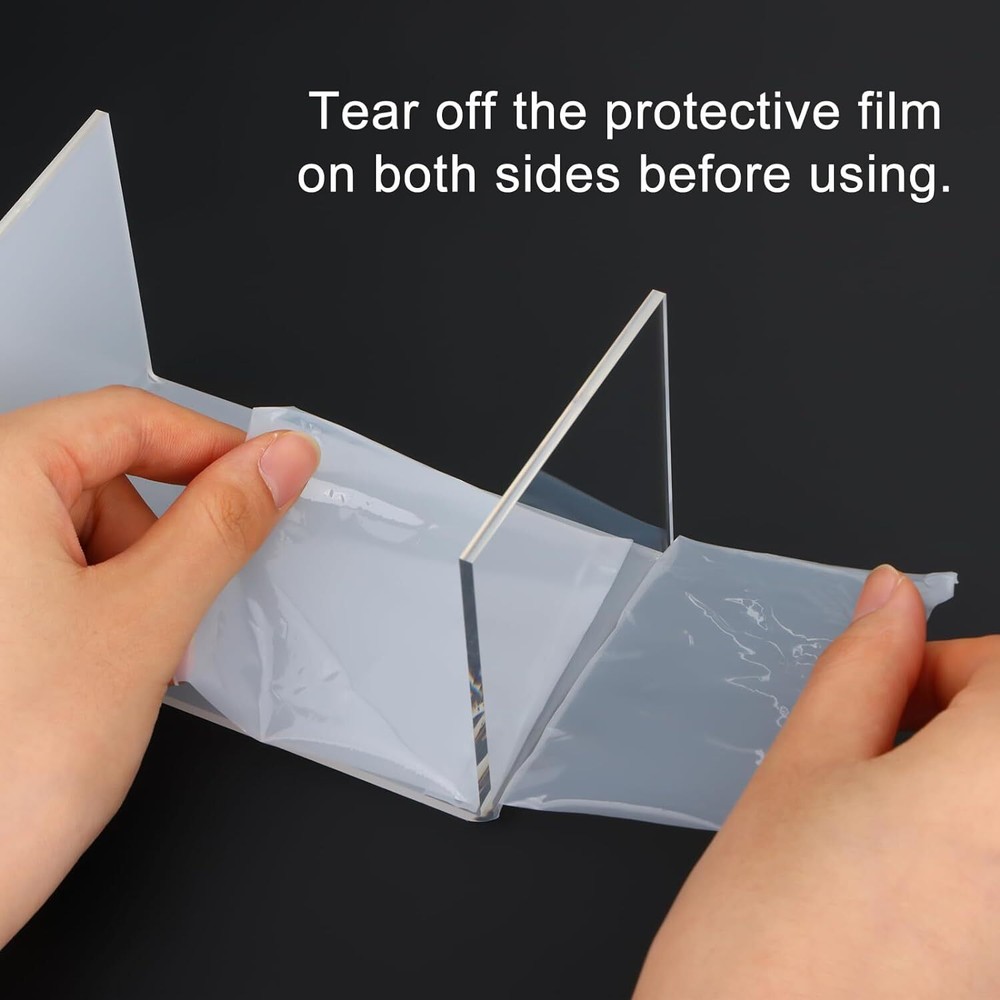 Fixwal 10pcs 2 Set Acrylic Risers for Display Clear Riser transparent