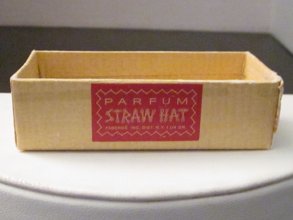Fabergé Perfume Straw Hat Box Only,Clear Plastic Lid/cover