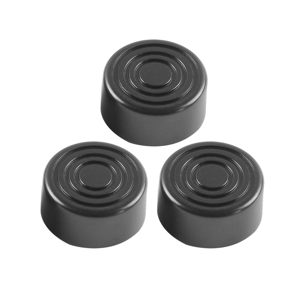 Guitar Effect Pedal Stomp Footswitch Topper Cap ABS Material 3-Pack Black