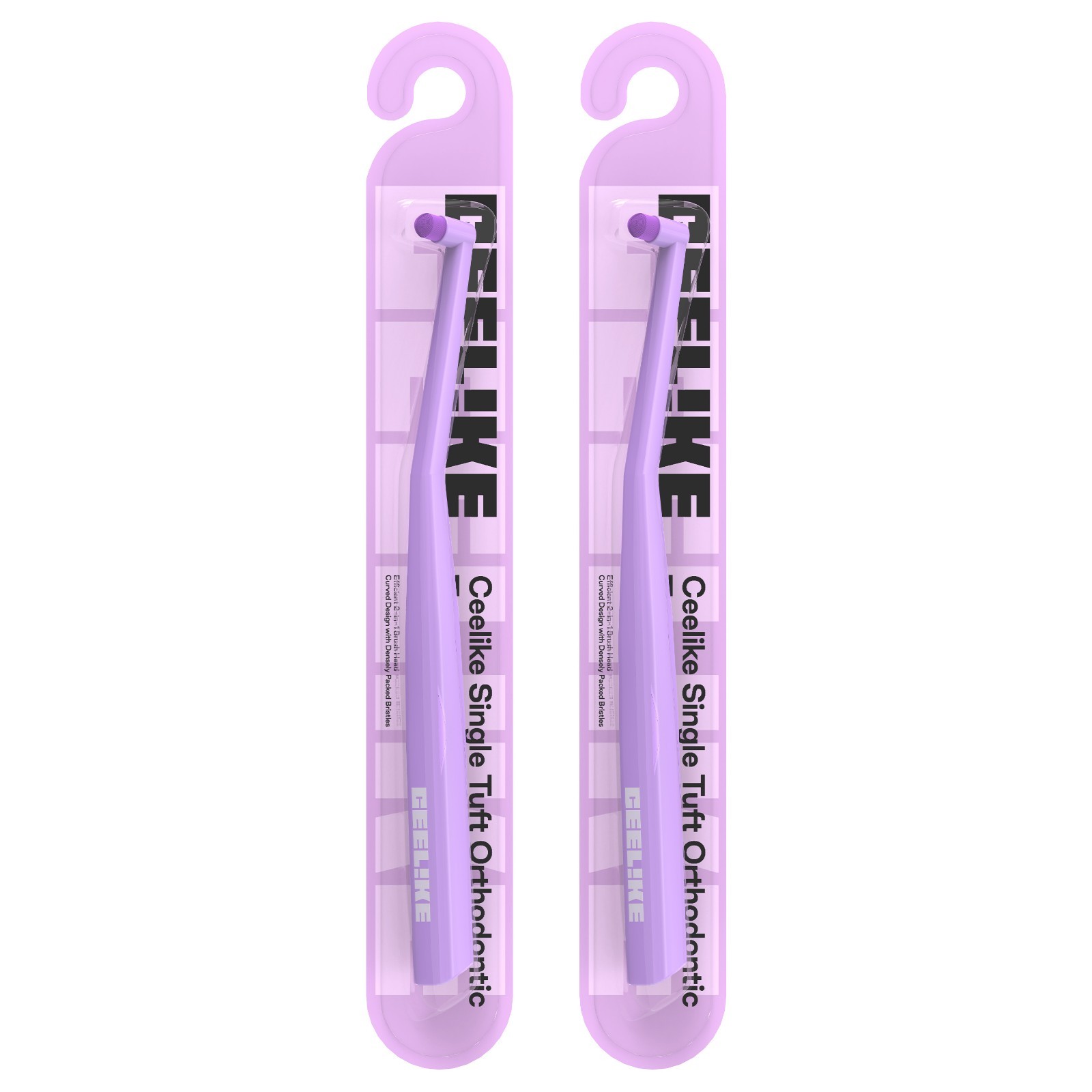 Orthodontic End Tuft Toothbrush with 0.12mm German Bristles – Deep Clean-2 Packs