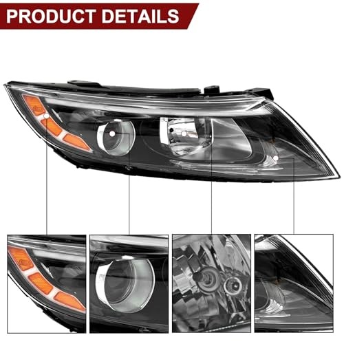 Headlight Assembly Compatible with 2014 2015 Kia Optima Left Driver Side