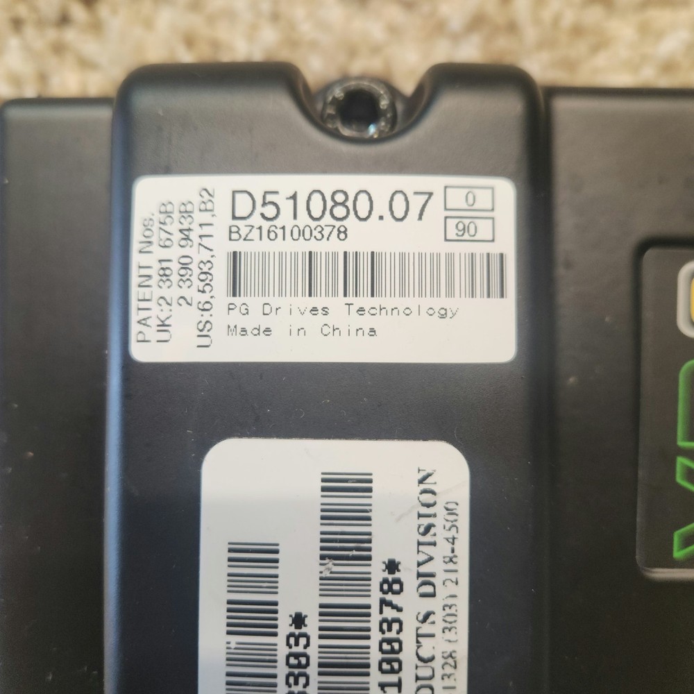 Quickie Pulse 6 PG Drives VR2 Control Module D51080.07 with Mounting Hardware