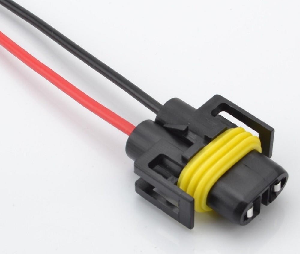 Wire Pigtail Female S H8 Two Harness DRL Cornering Bulb Socket Plug Lamp Replace