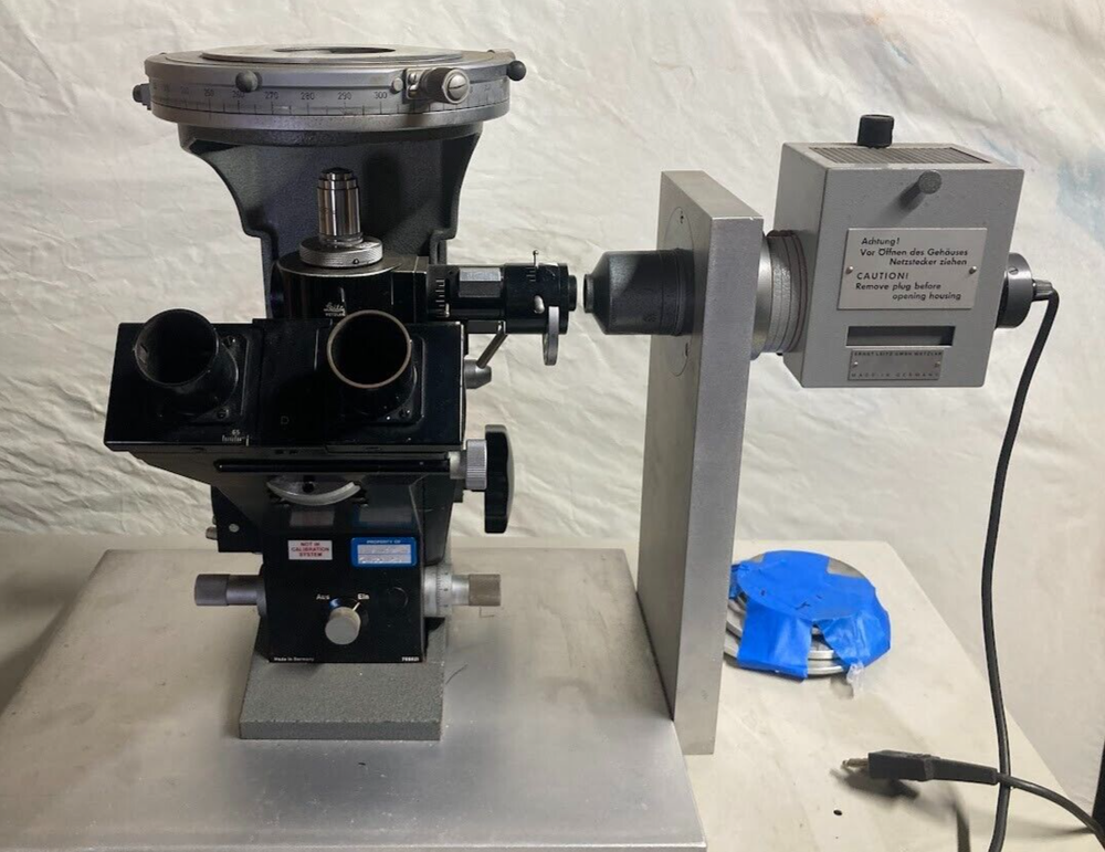Leitz Industrial Microscope Base - Likely for Metals Surface Inspections - PARTS