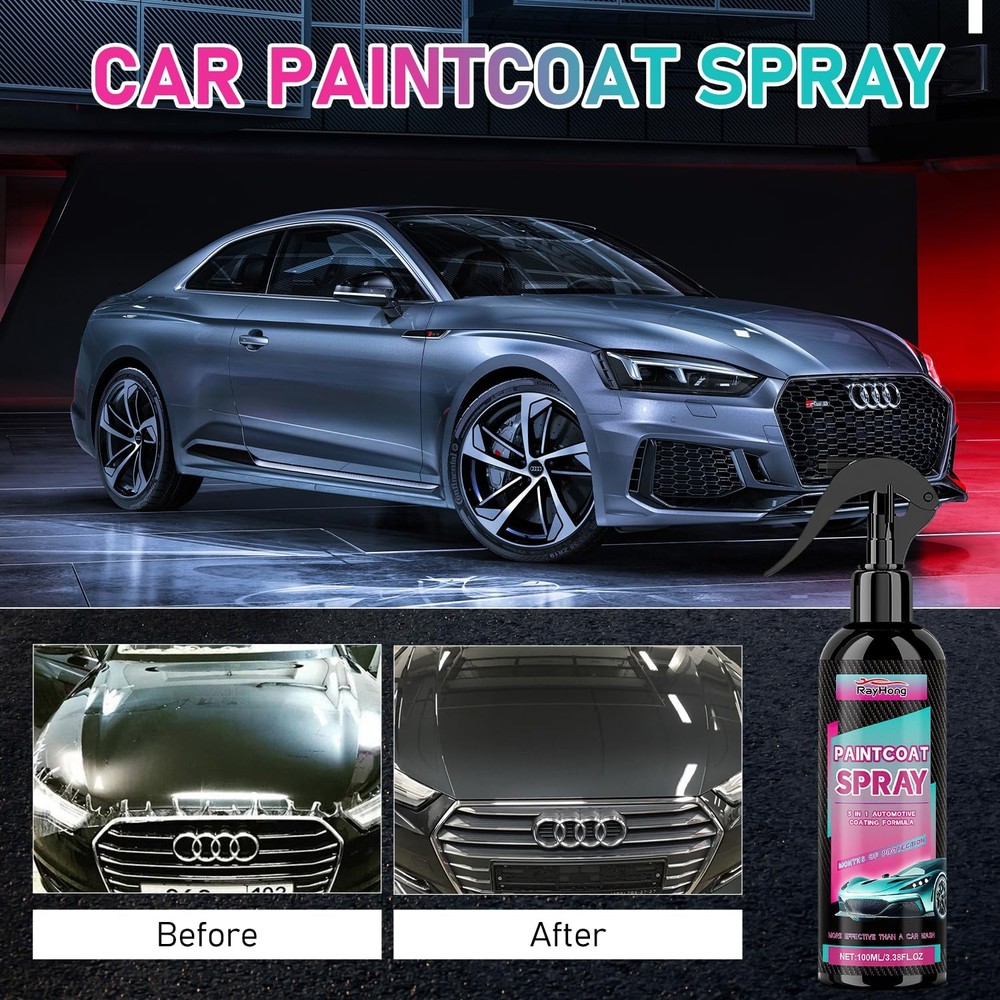 Multi-Functional Coating Renewal Agent, 3 in 1 Ceramic Car Spray,...