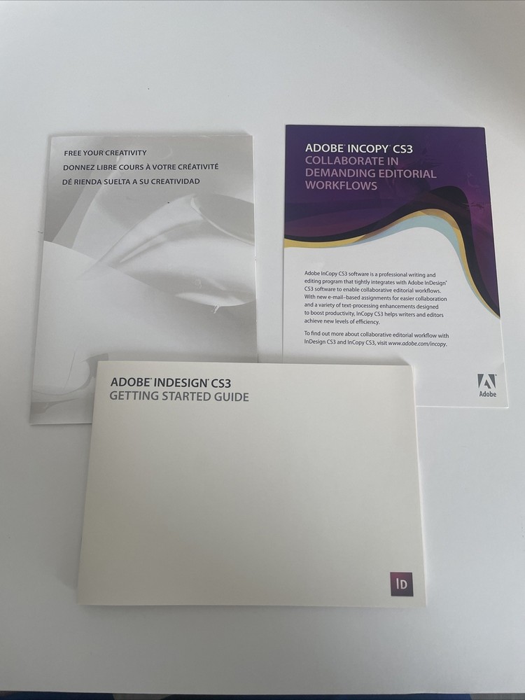 Adobe InDesign CS3 For Mac Big Box 2007 Good Condition 2 CDs