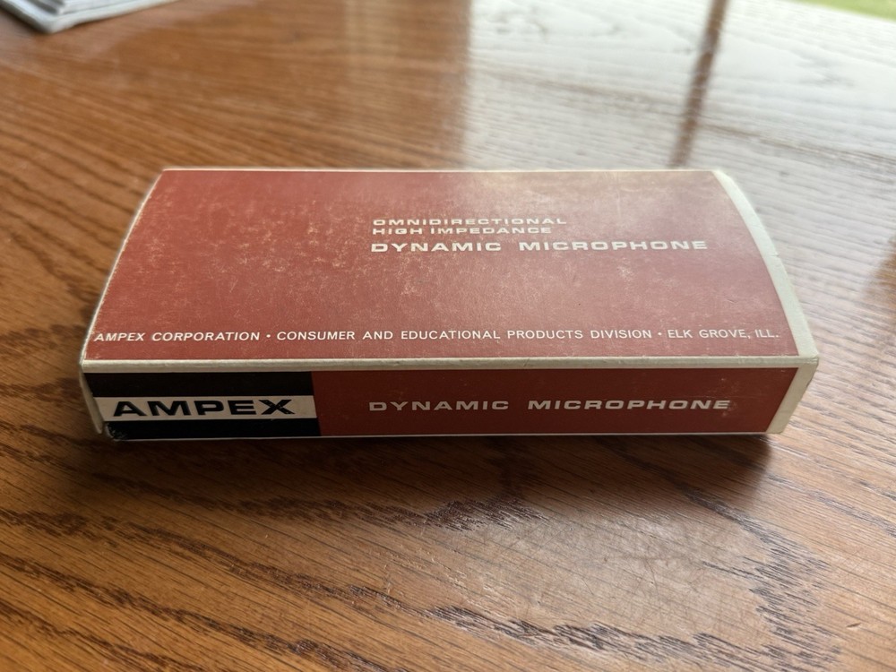 ⭐️Ampex 702 Microphone 50Kohms Dynamic Untested Excellent Condition Vintage