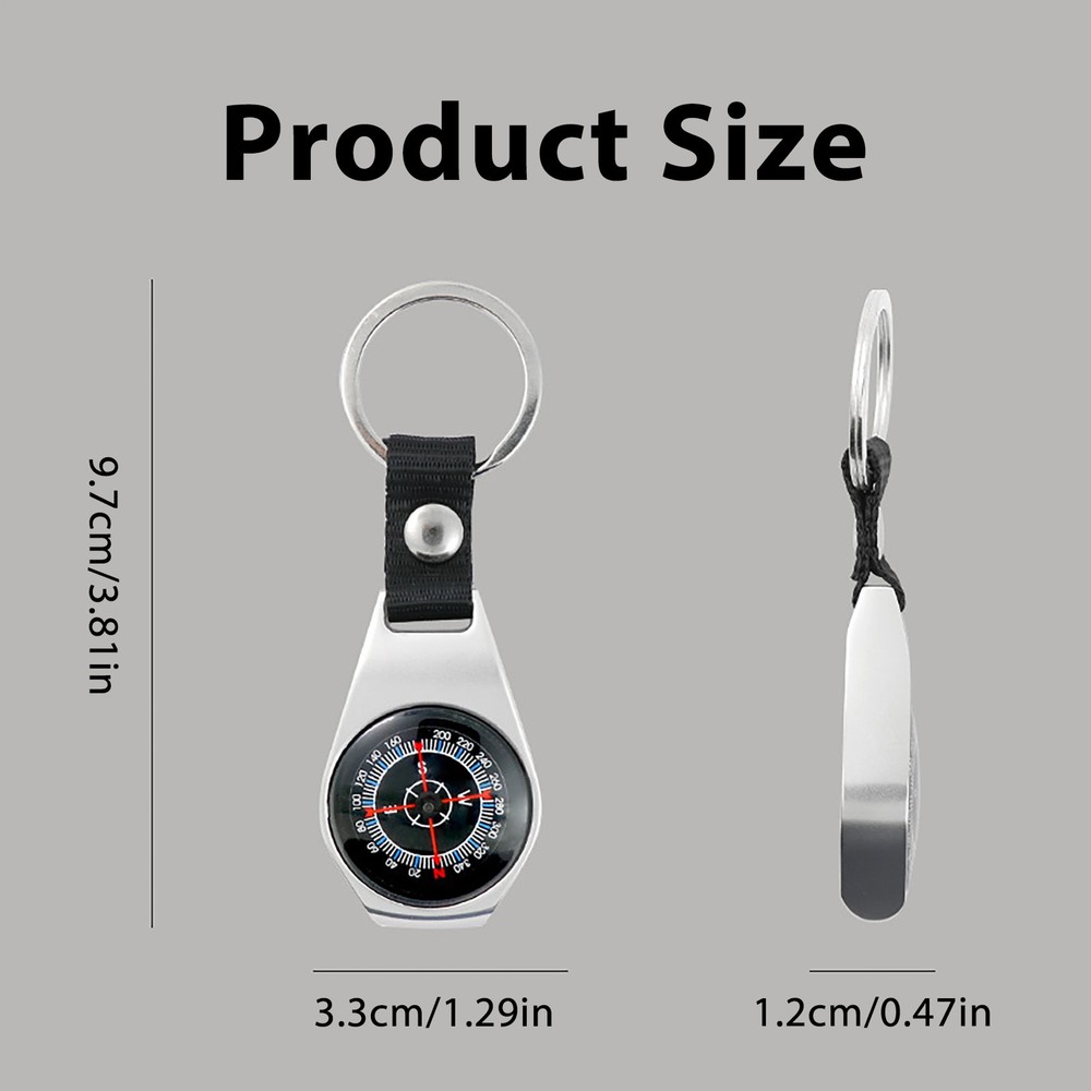 Zinc Alloy Compass Hook Camping Navigation Tools Small Pocket Compass Compact