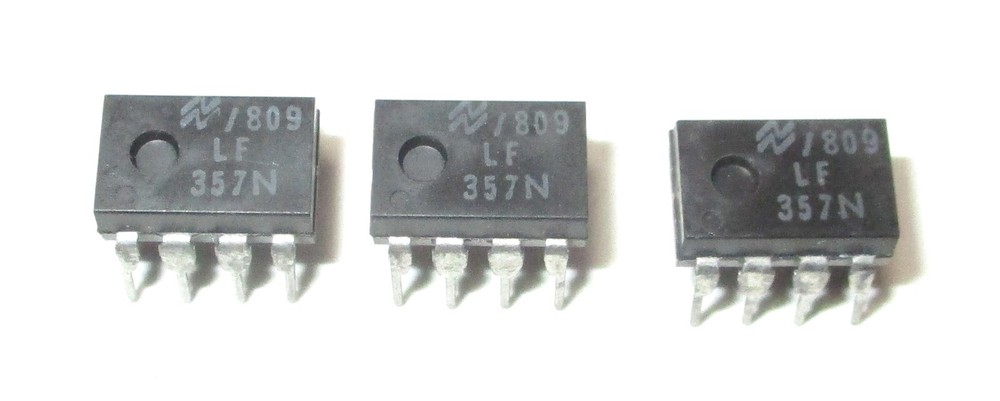 3 National LF357N Monolithic JFET Input Operational Amp IC 8 Pin Dip