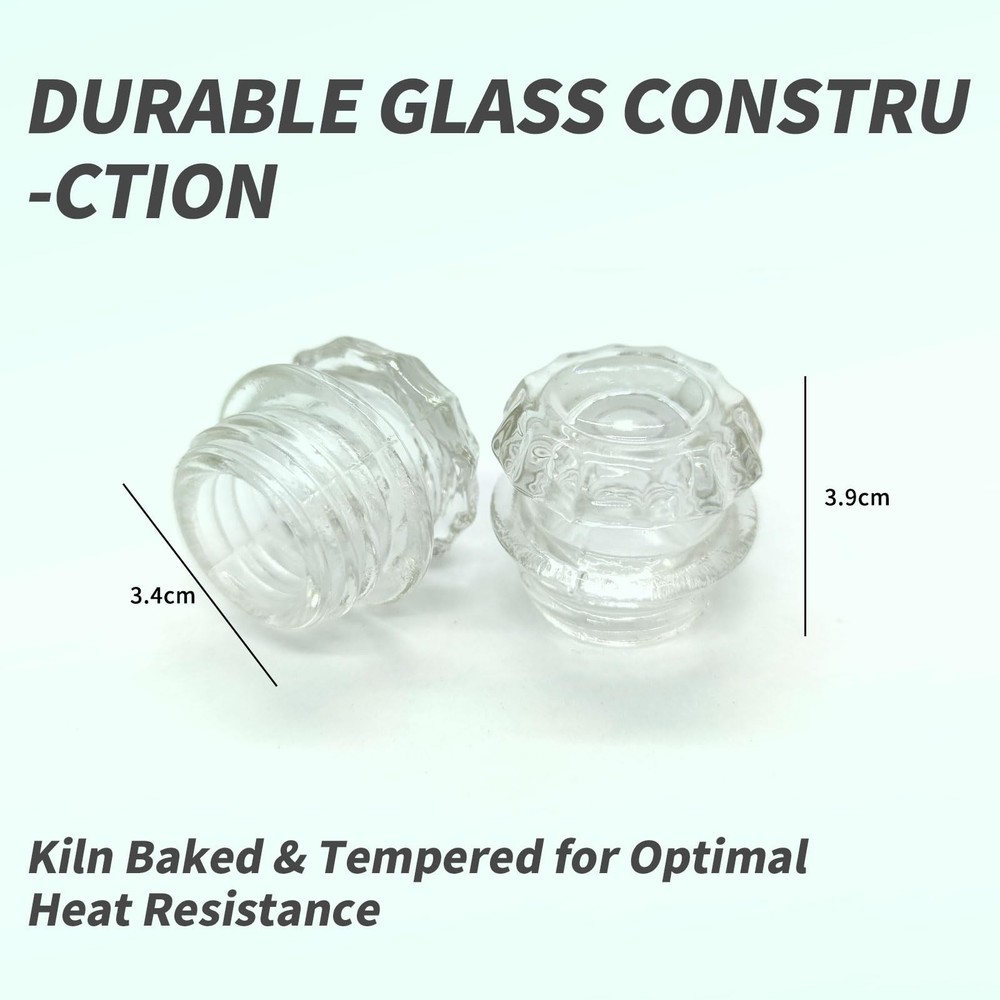 2 Pack Coffee Percolator Glass Top Replacement Transparent