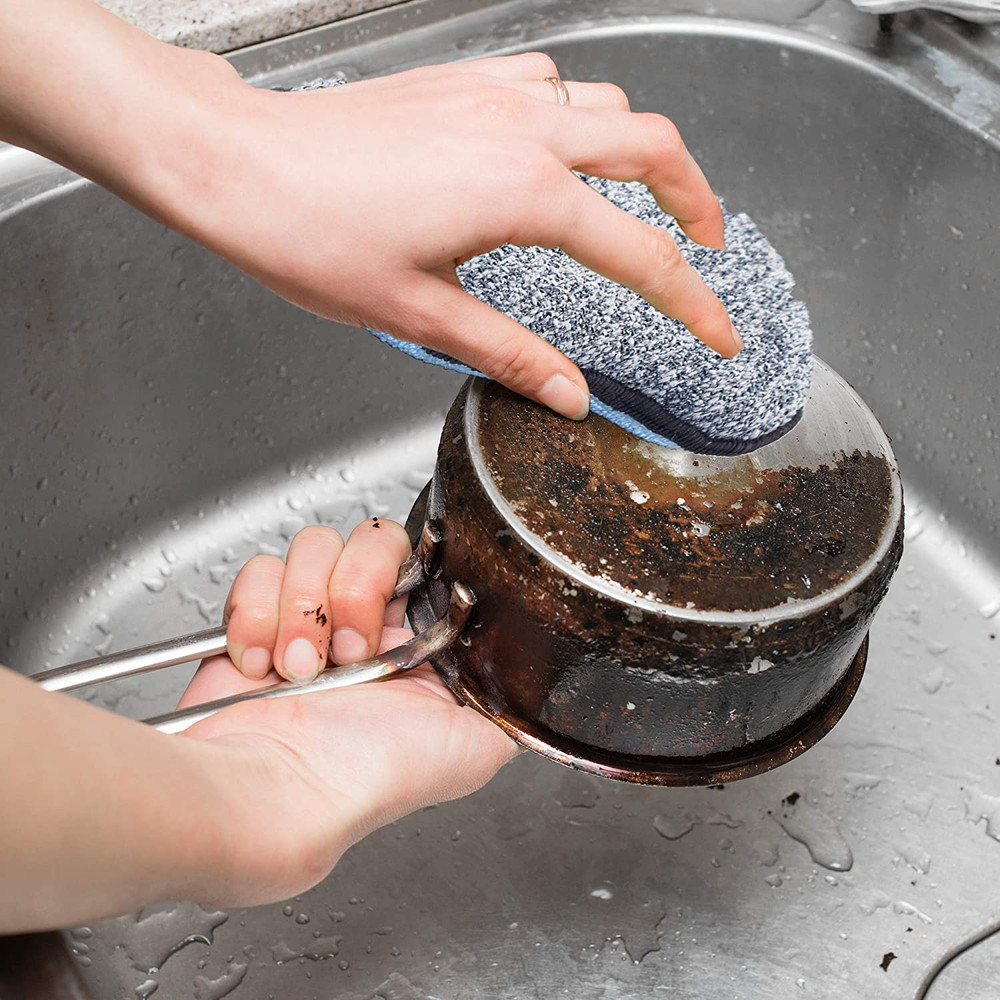 Multi-Purpose Sponges Kitchen by - Non-Scratch Microfiber Sponges for Cleaning,