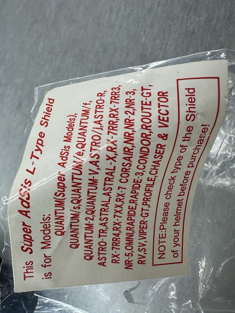 SUPER ADSIS - L-Type Shield Clear Face Visor BT