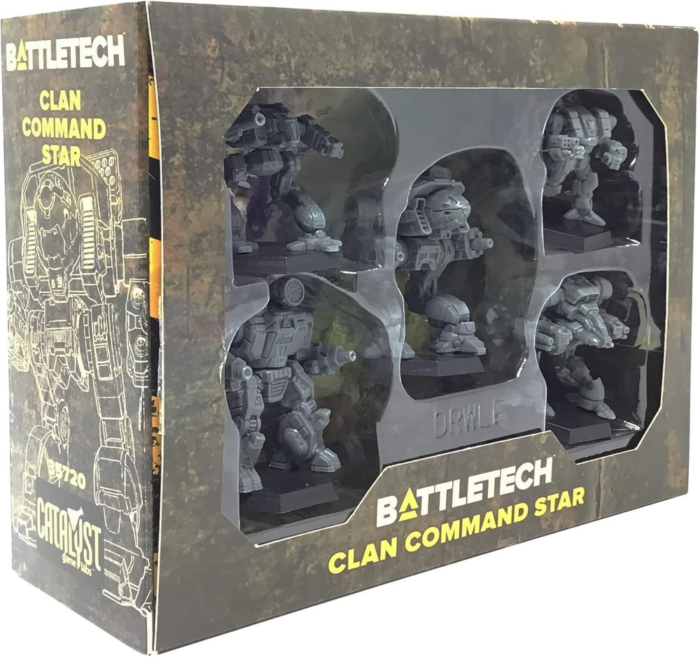 Battletech Clan Command Star Force Pack with 5 Fully Assembled Miniatures