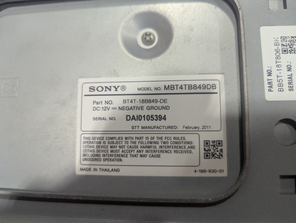 2011 Ford Explorer Sony Sound System Amp