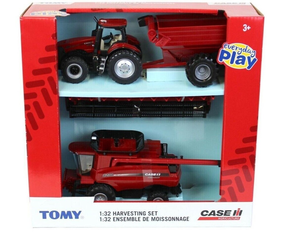TOMY 1:32 CASE IH COMBINE HARVESTING SET