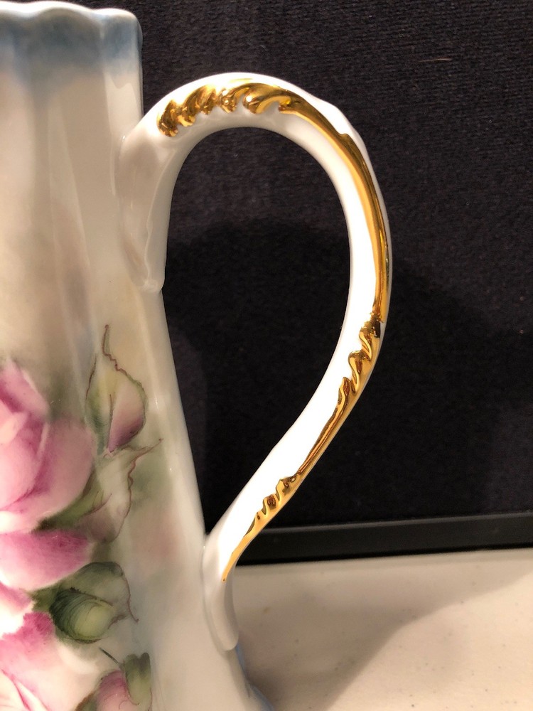 VINTAGE ROSEMARY THOMAS HAND PAINTED PITCHER