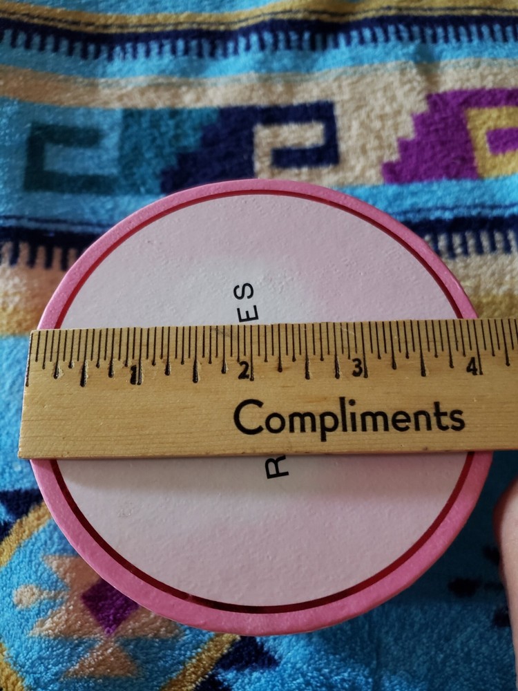 Pink Powder Box With Puff Empty Refillable