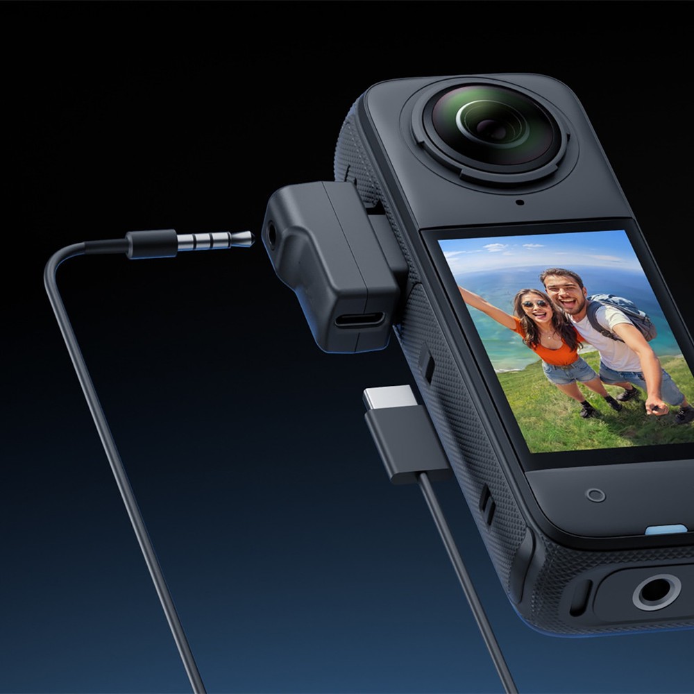 External Microphone Adapter For Insta360 X4 Camera Type-C Audio adapter