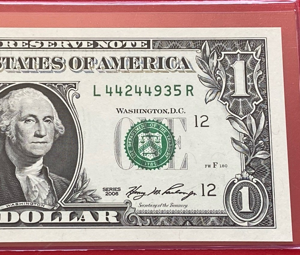2006 $1 DOLLAR BILL ( SAN FRANCISCO L ) UNCIRCULATED