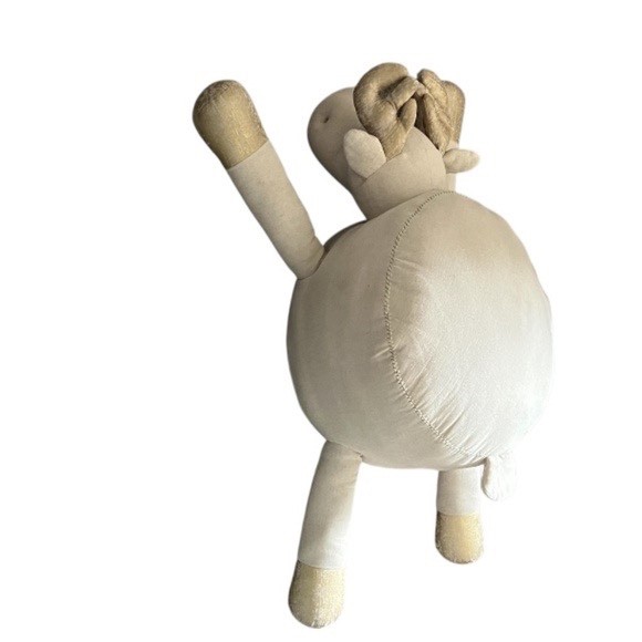 Pottery Barn Large Cotton Pouf/Plush Fabric Bean Bag ChairLounger Nursery Decor