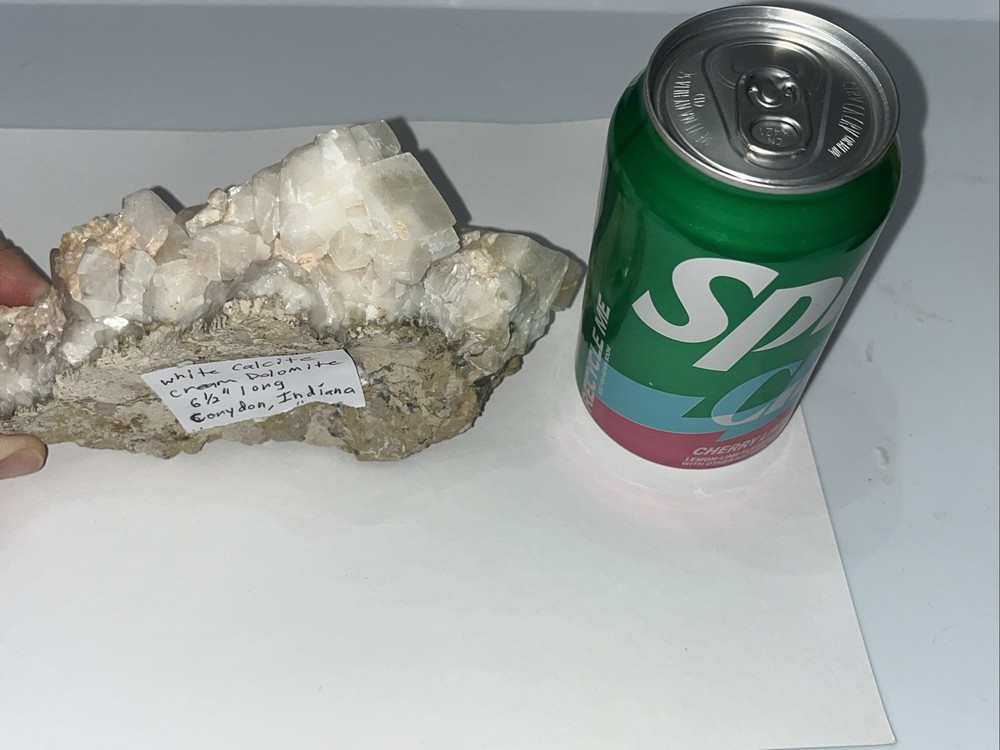 White Calcite Cream Dolomite 6 1/2 Inch Long