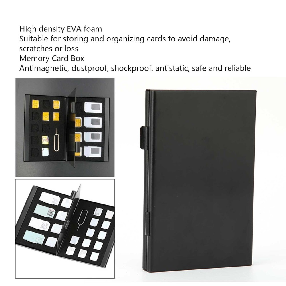 SIM Card Box Lightweight Shockproof Memory Card Organization Easy To Use