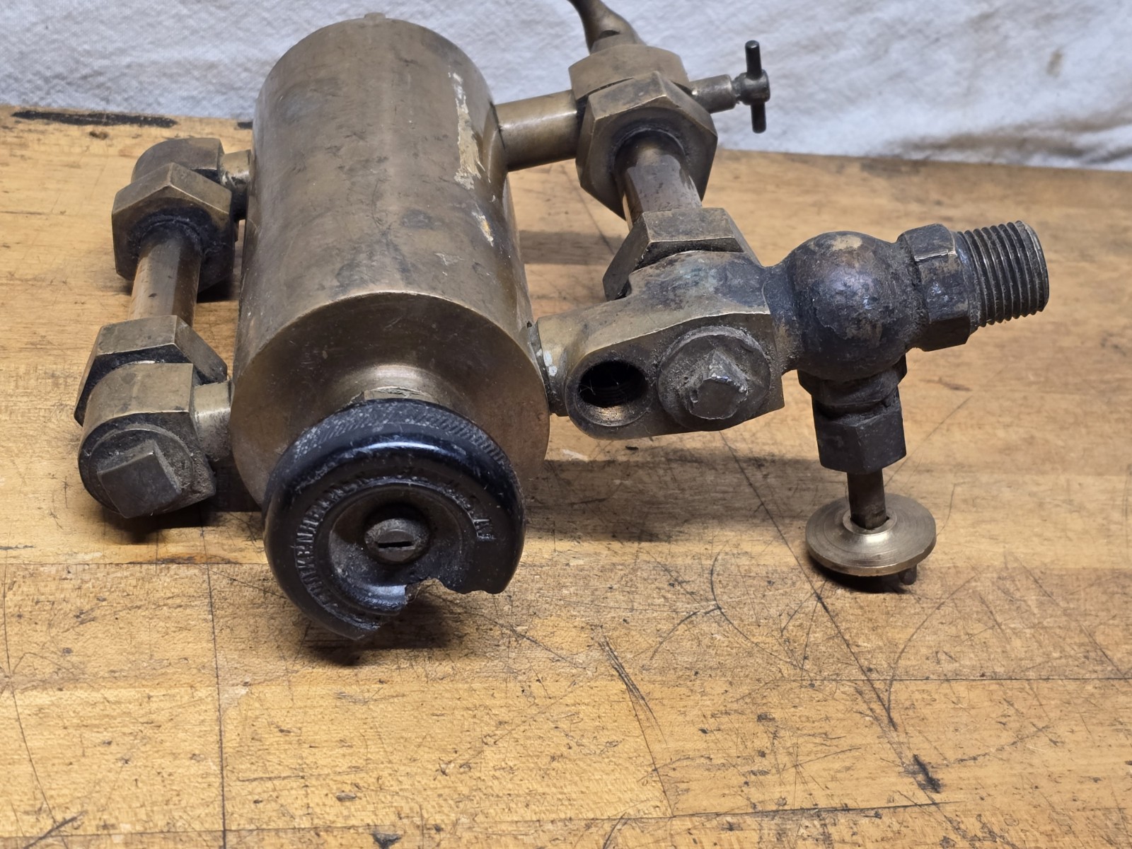 Antique Brass Lunkenheimer Senior Lubricator Oiler Hit Miss Steam Engine