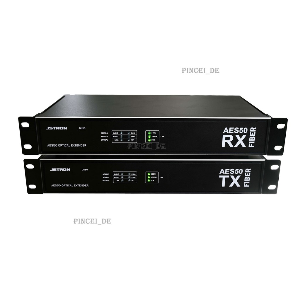 DN50 2-Ch AES50 Optical Fiber Extender+Gigabit Transceiver 2-IN-1 Tuning Light