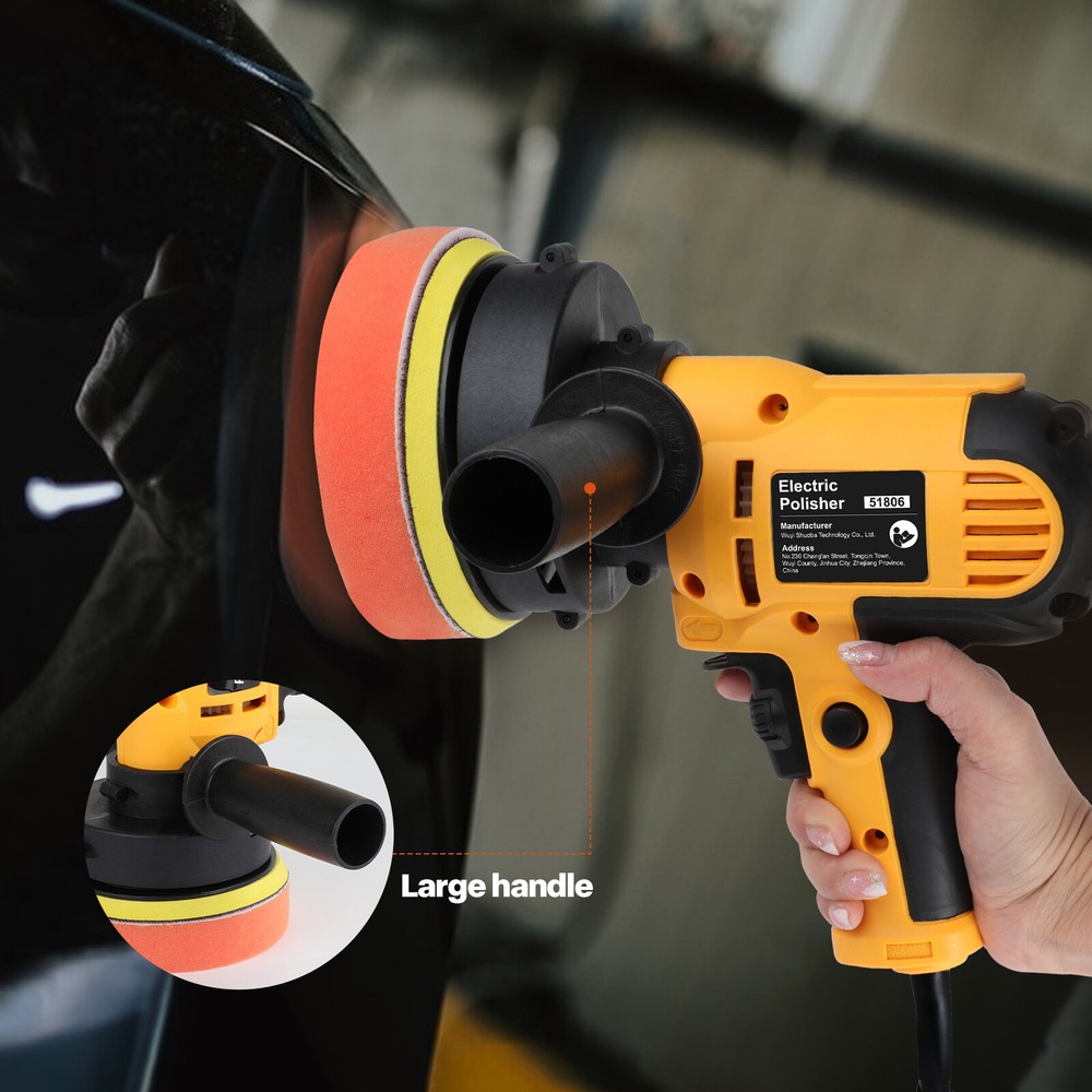 Electric Polisher Buffer Sander Car Polishing Machine 5" 7" Buffing Sponge Kit