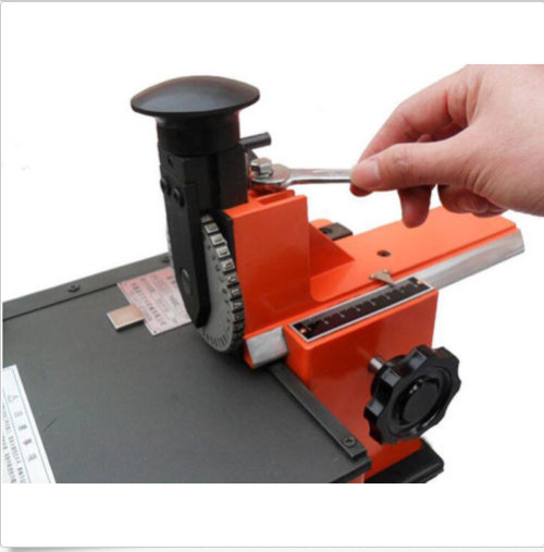 Semi-automatic sheet embosser metal stamping printer marking machine label 2.5mm