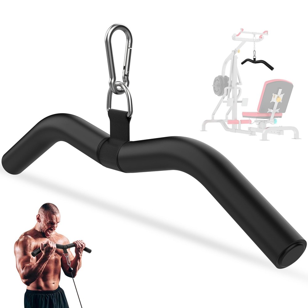 LAT Pull Down Attachment, Gym Tricep Rope Machine LAT Pulldown Bar, Strength ...