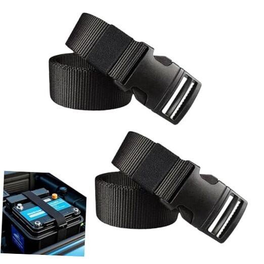 2 PCS Battery Tie Down Strap Hold Down Kit, Multi-functional Adjustable Nylon