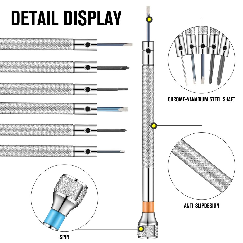 13 Pieces Jewelers Screwdriver Set Micro Precision Watchmaker Screwdriver Set...