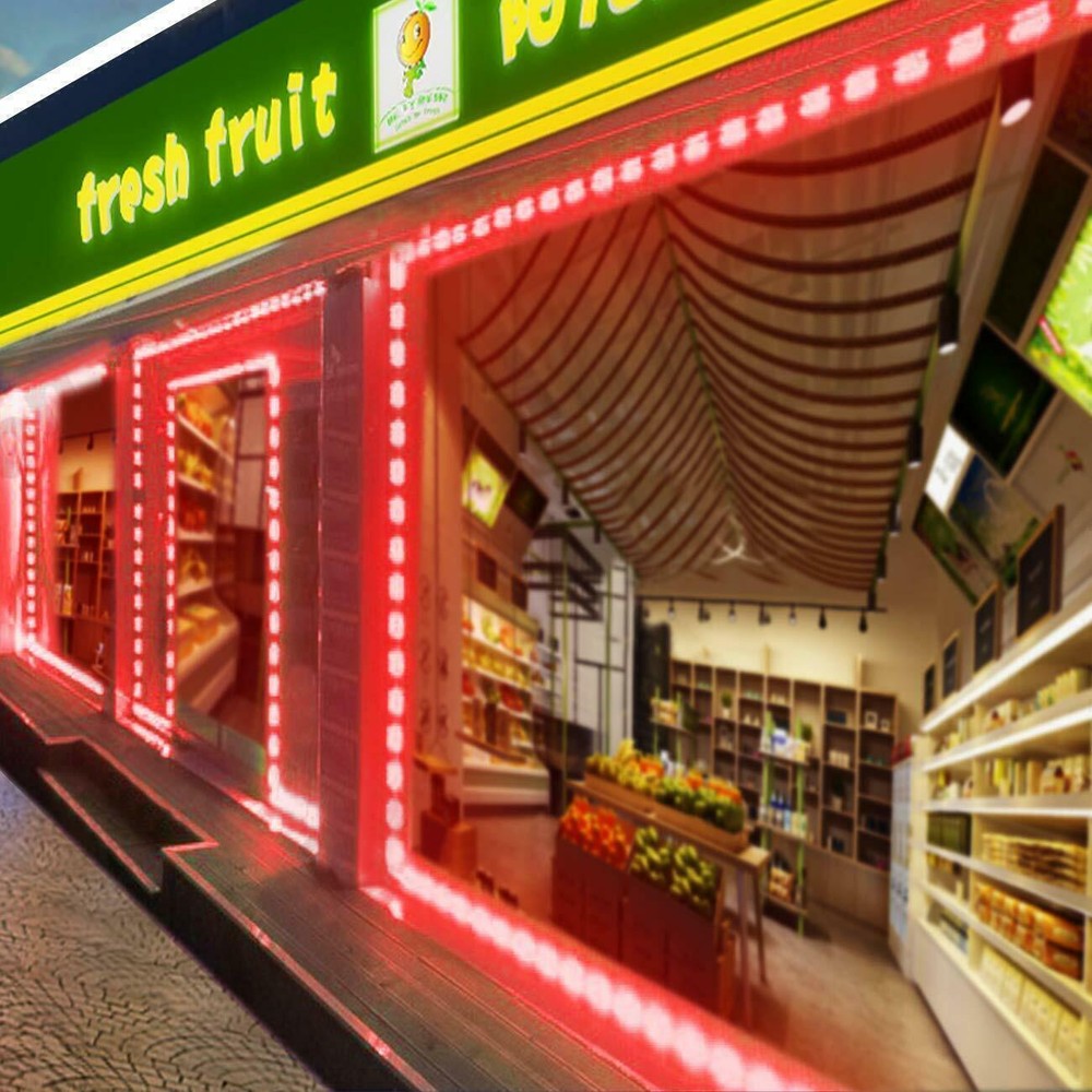 LED Window Store Front Lights Module 10~200ft Strips with power supply+Remote US