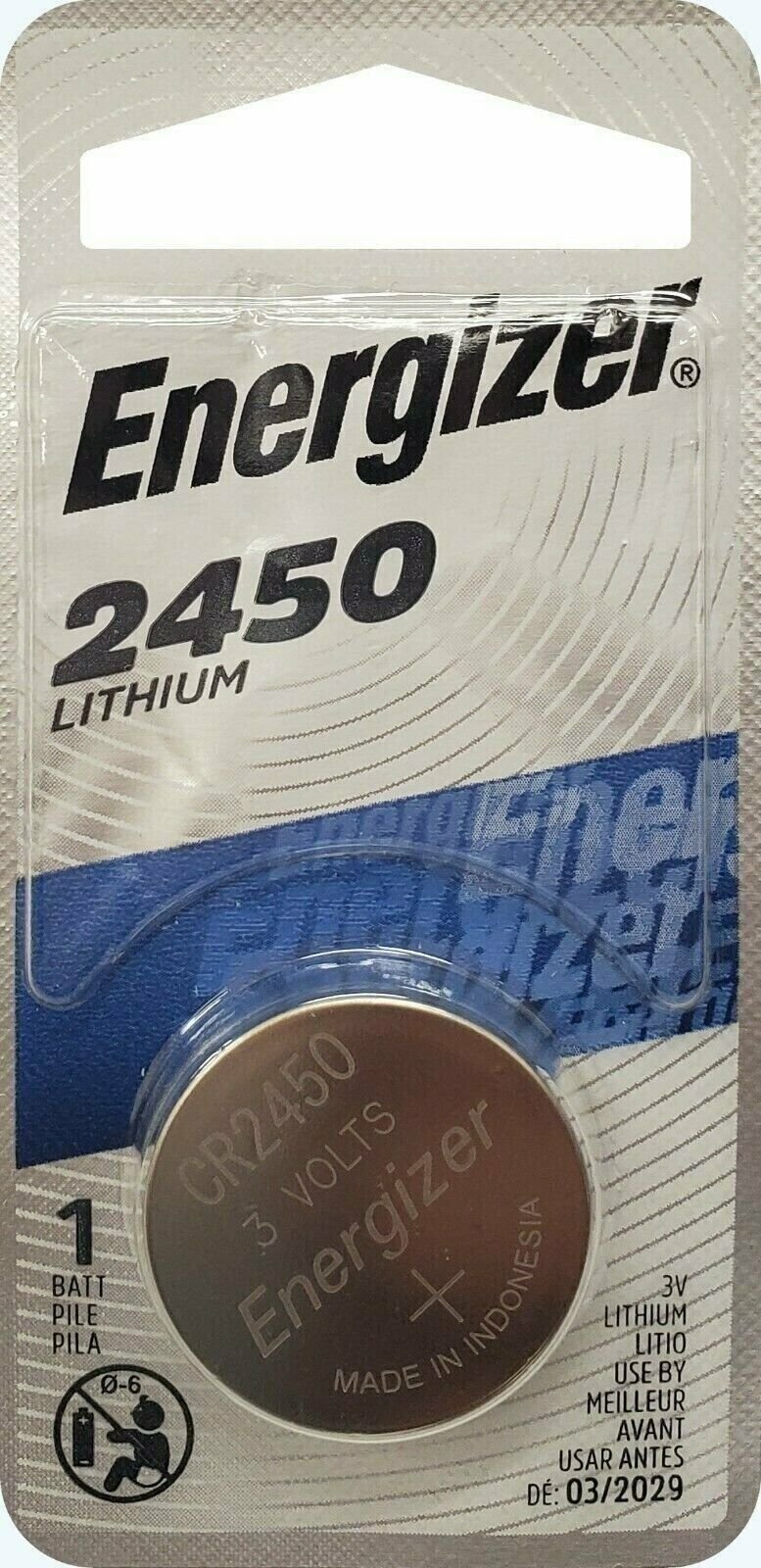 2 x Super Fresh Energizer CR2450 ECR 2450 3v LITHIUM Coin Cell Battery Exp. 2029