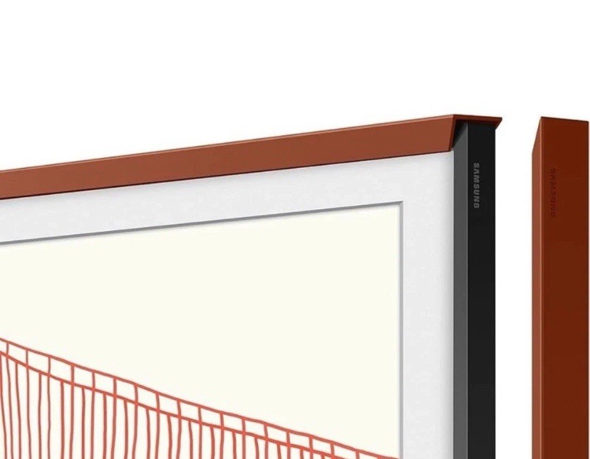 Samsung VGSCFA55TRC 55" The Frame Customizable Beveled  - Brick Red