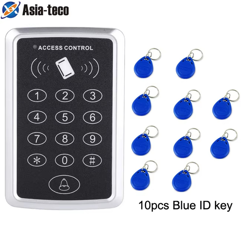 125KHz RFID Access Control Keypad Machine Rainproof Cover EM Card Reader For Doo