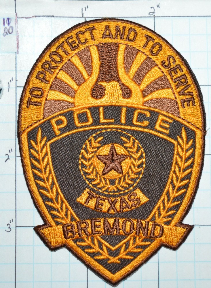 TEXAS, BREMOND POLICE DEPT 3.75" PATCH