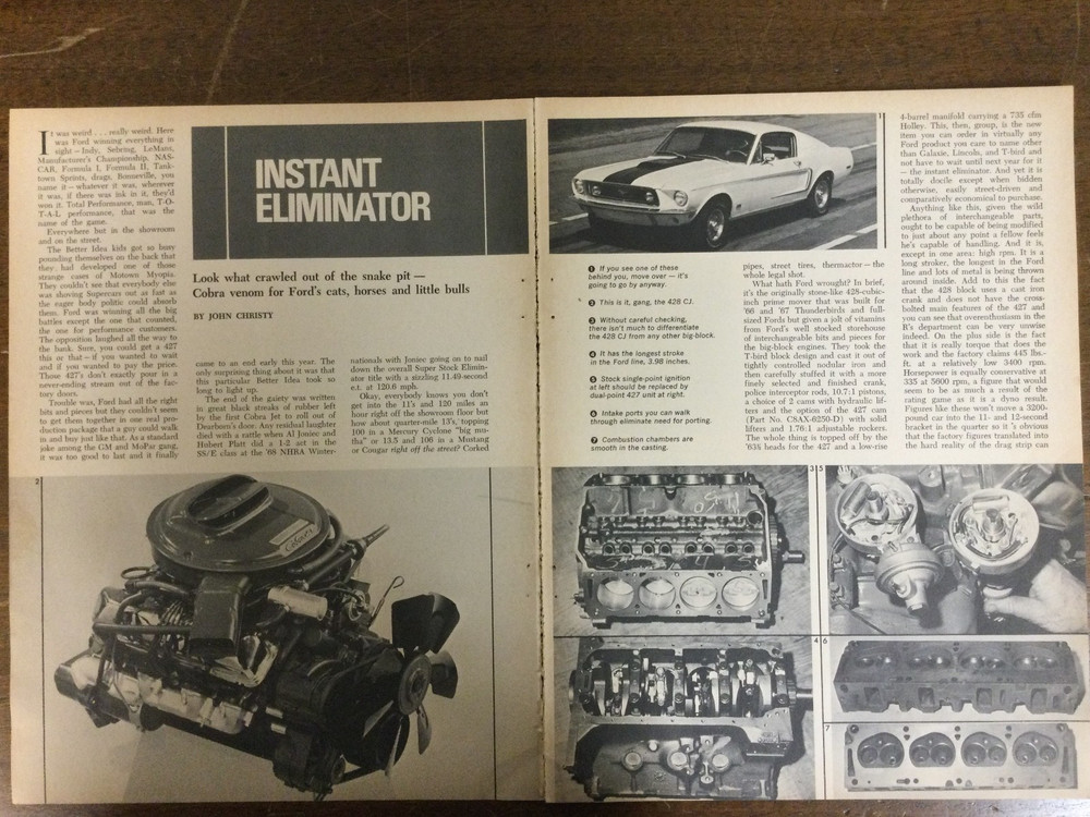 Misc 6368 Article Engine Racing Instant Eliminator Cobra venom for Ford Engines