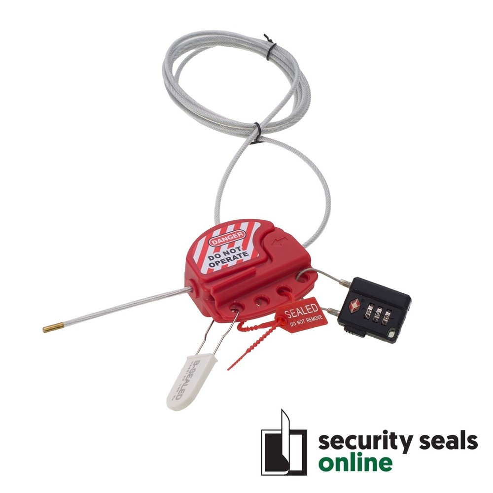 2m Adjustable Cable Lockout Device, 4mm diameter cable